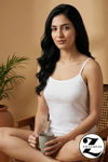 Zivame Knit Cotton Camisole - Lucent White — thumbnail 1
